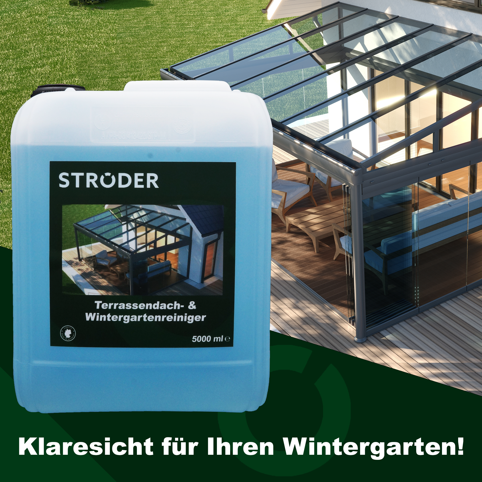 Terrassendach- & Wintergartenreiniger, 5 Liter inkl Ausgießer