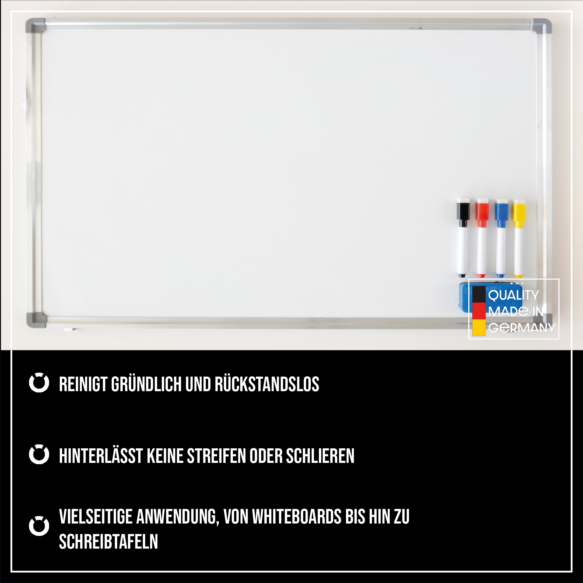 Whiteboardreiniger, 250 ml Sprühflasche + Microfasertuch